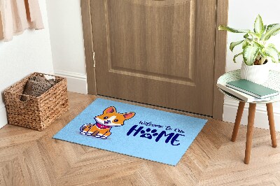 Tapis d'entrée Welcome to our home Chien