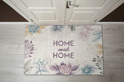 Tapis d'entrée Home sweet home Fleurs tirées