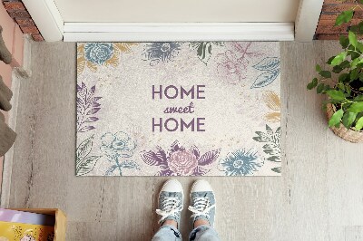 Tapis d'entrée Home sweet home Fleurs tirées