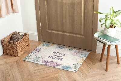 Tapis d'entrée Home sweet home Fleurs tirées