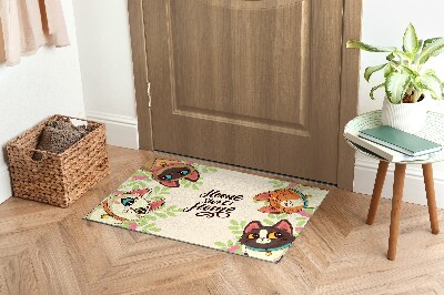 Tapis d'entrée Home sweet home Chats de conte de fées