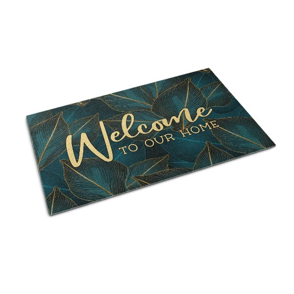 Tapis d'entrée Welcome to our home Motif foncé