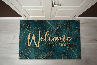 Tapis d'entrée Welcome to our home Motif foncé