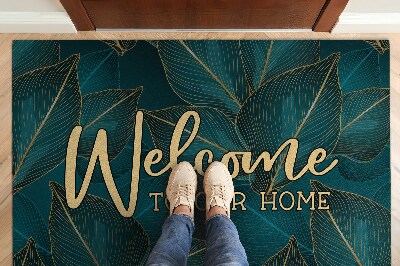 Tapis d'entrée Welcome to our home Motif foncé