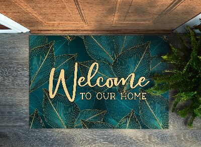 Tapis d'entrée Welcome to our home Motif foncé