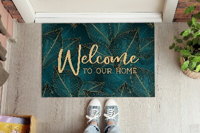 Tapis d'entrée Welcome to our home Motif foncé