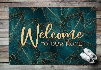 Tapis d'entrée Welcome to our home Motif foncé