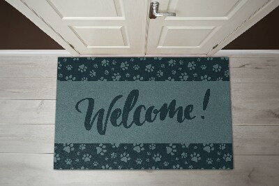 Tapis entrée Welcome Home pattes de chien