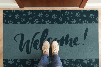 Tapis entrée Welcome Home pattes de chien