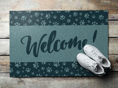 Tapis entrée Welcome Home pattes de chien