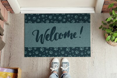 Tapis entrée Welcome Home pattes de chien