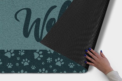 Tapis entrée Welcome Home pattes de chien