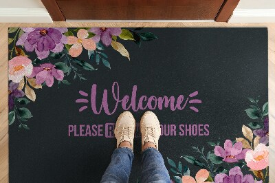 Tapis entrée Welcome Please remove your shoes