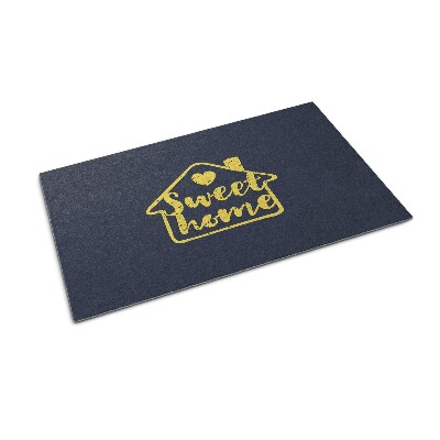 Tapis entrée Sweet home Inscription jaune