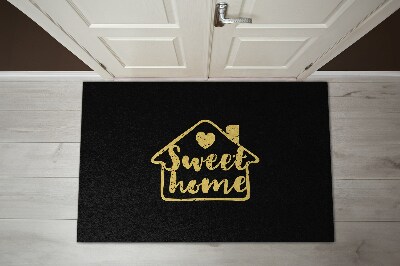 Tapis entrée Sweet home Fond noir