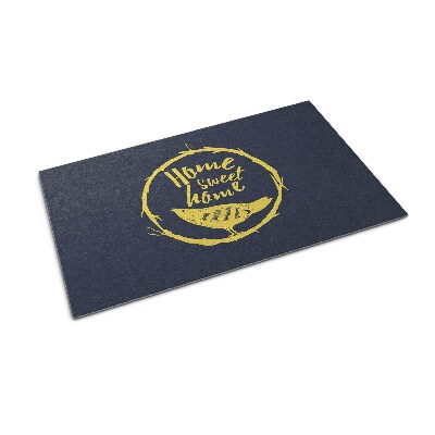 Tapis entrée Home sweet home Inscription jaune