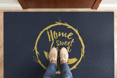 Tapis entrée Home sweet home Inscription jaune