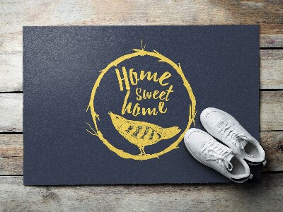 Tapis entrée Home sweet home Inscription jaune