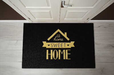 Tapis d'entrée intérieur Home sweet home Maison jaune