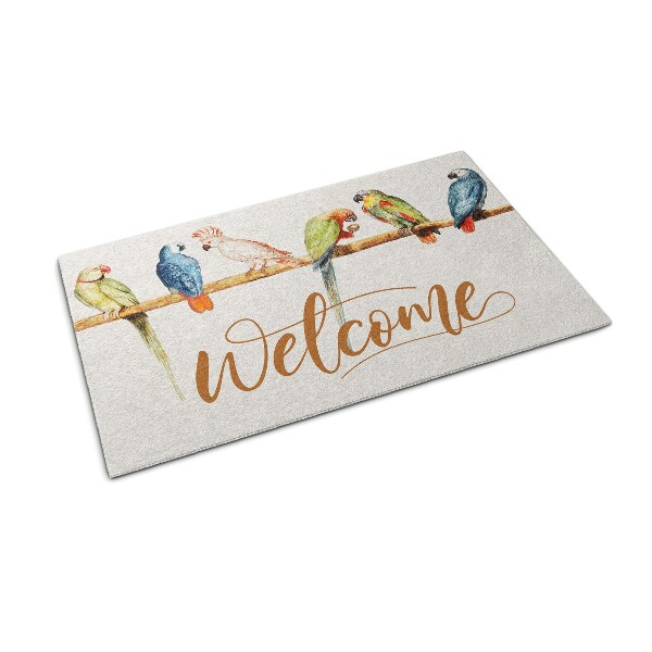 Tapis d'entrée Welcome Perroquets