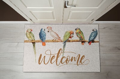 Tapis d'entrée Welcome Perroquets