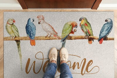 Tapis d'entrée Welcome Perroquets