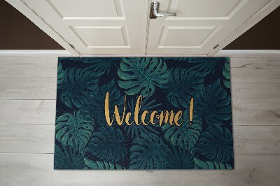 Tapis d'entrée Welcome Inscription dorée