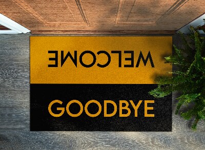 Tapis d'entrée Welcome Goodbye Couleur orange