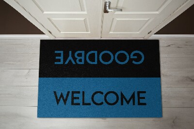 Tapis d'entrée Welcome Goodbye Couleur bleue