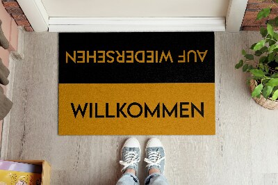 Tapis d'entrée Willkommen Auf wiedersehen