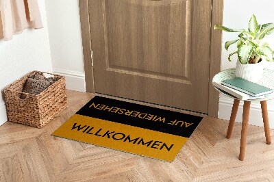 Tapis d'entrée Willkommen Auf wiedersehen