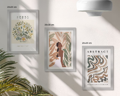 Ensemble de 3 tableaux Affiches minimalistes pastel à l'esthétique bohème