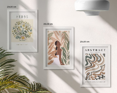 Ensemble de 3 tableaux Affiches minimalistes pastel à l'esthétique bohème