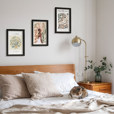 Ensemble de 3 tableaux Affiches minimalistes pastel à l'esthétique bohème