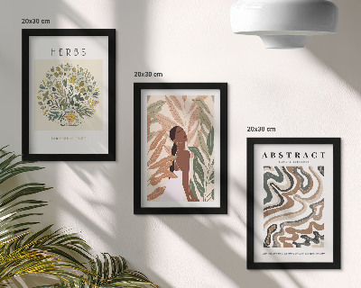 Ensemble de 3 tableaux Affiches minimalistes pastel à l'esthétique bohème