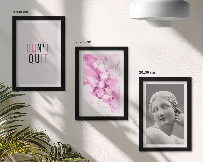 Mur de cadres Aquarelle abstraite, slogan inspirant, sculpture ancienne
