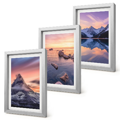 Mur de cadres Paysages de montagnes, de lacs et de couchers de soleil