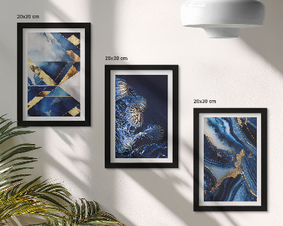 Lot de 3 tableaux Motifs abstraits élégants avec accents