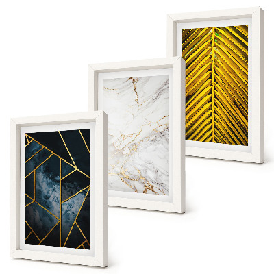 Mur de cadres Motifs géométriques modernes et motifs végétaux naturels