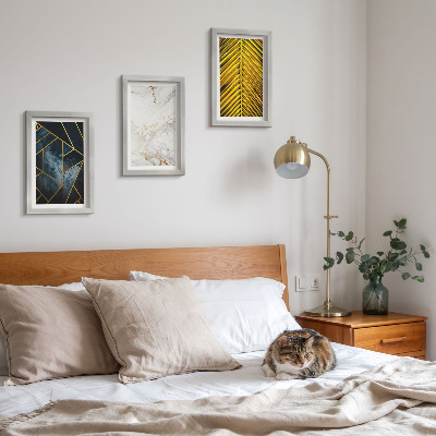Mur de cadres Motifs géométriques modernes et motifs végétaux naturels