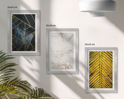 Mur de cadres Motifs géométriques modernes et motifs végétaux naturels