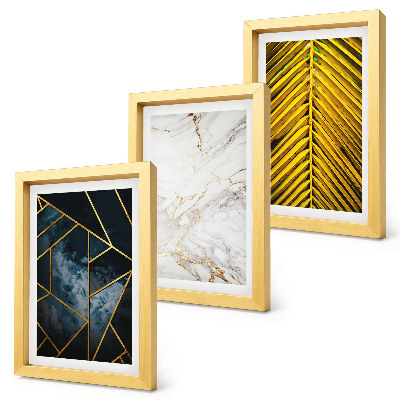Mur de cadres Motifs géométriques modernes et motifs végétaux naturels