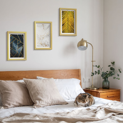 Mur de cadres Motifs géométriques modernes et motifs végétaux naturels