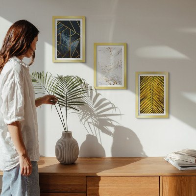 Mur de cadres Motifs géométriques modernes et motifs végétaux naturels