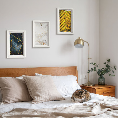 Mur de cadres Motifs géométriques modernes et motifs végétaux naturels