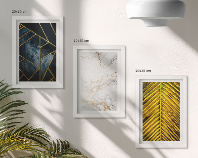 Mur de cadres Motifs géométriques modernes et motifs végétaux naturels