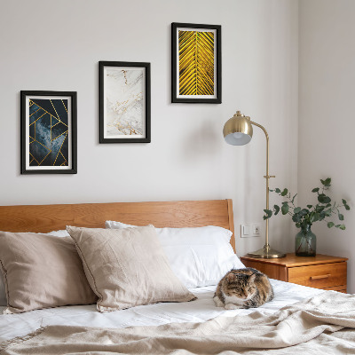 Mur de cadres Motifs géométriques modernes et motifs végétaux naturels