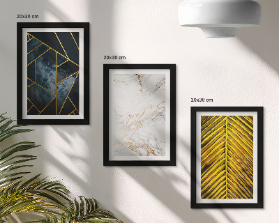 Mur de cadres Motifs géométriques modernes et motifs végétaux naturels
