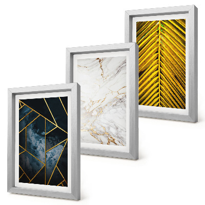 Mur de cadres Motifs géométriques modernes et motifs végétaux naturels