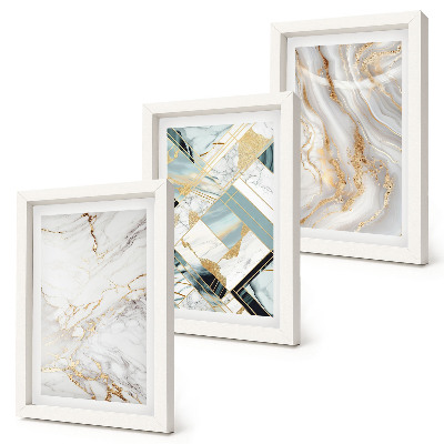 Mur de cadres Motifs de marbre abstraits élégants et tendance